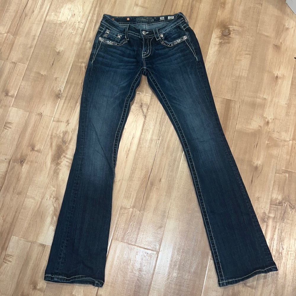 Miss Me Jeans, Womens, Signature Boot Rhinestone, Size 26